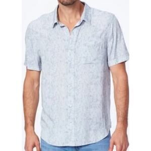 Paige NWT Brayden Short Sleeve Button up Quarry Stormy Sea Small